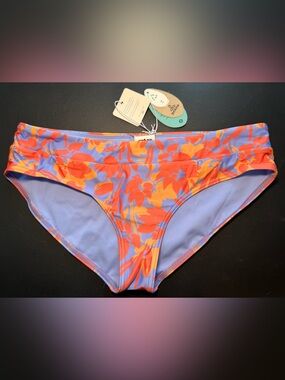Prana Women's Presolana Morning Glory Floral Swim Bikini Bottoms Size Medium NWT